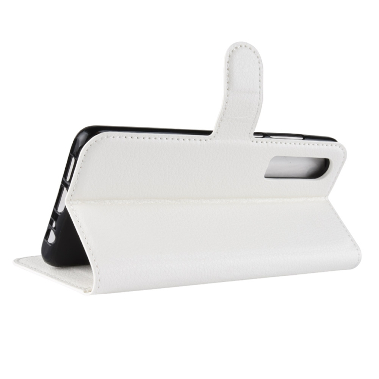 Huawei P30 nahkainen suojakotelo (valkoinen)