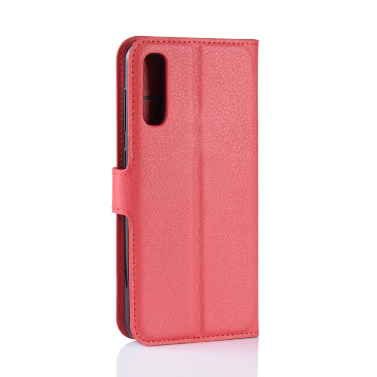 Samsung Galaxy A50 nahkainen suojakotelo (punainen)