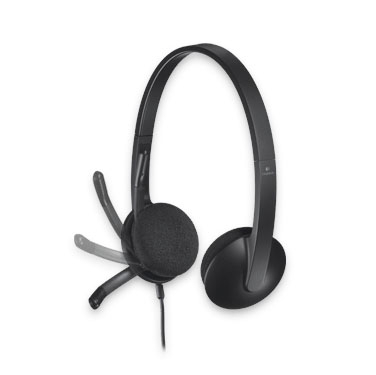 Logitech H340 Stereo USB-kuulokemikrofoni, musta väri & kristallinkirkas digitaalinen ääni