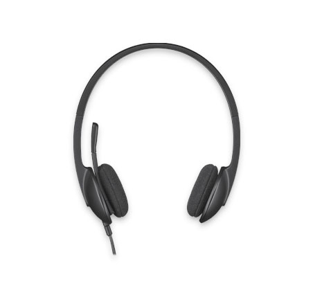 Logitech H340 Stereo USB-kuulokemikrofoni, musta väri & kristallinkirkas digitaalinen ääni