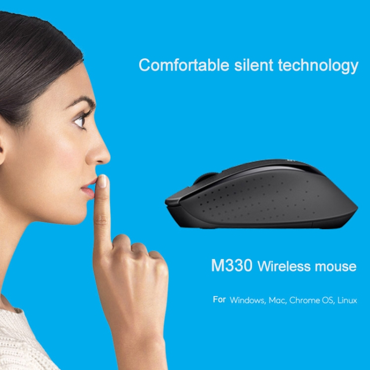 Logitech M330 Silent Plus langaton hiiri (Musta)