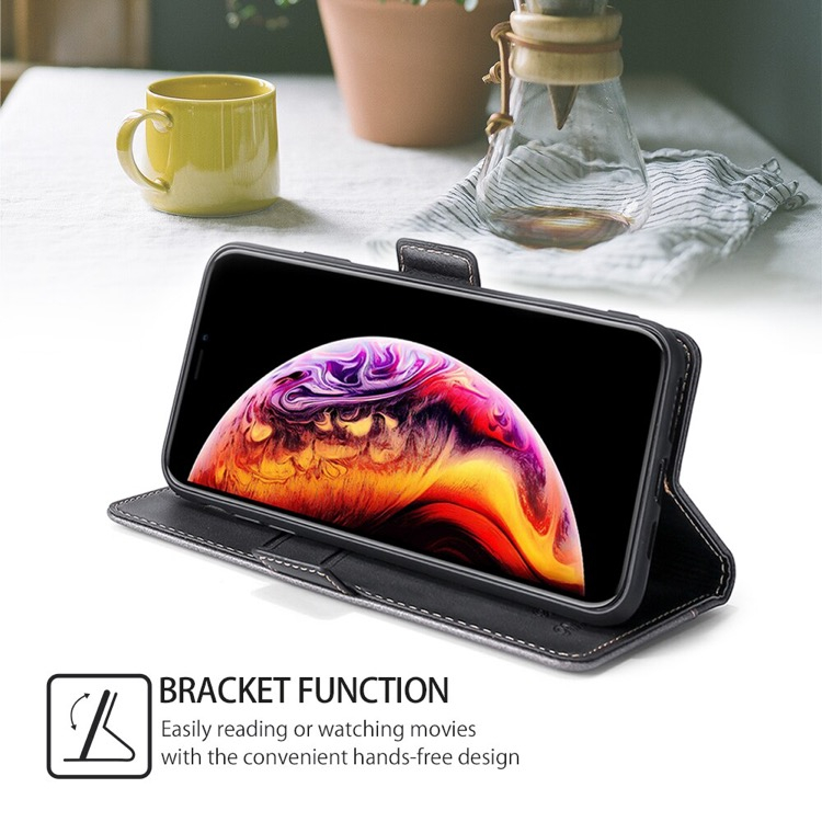 LG G6 nahkainen lompakko/suoja (harmaa)