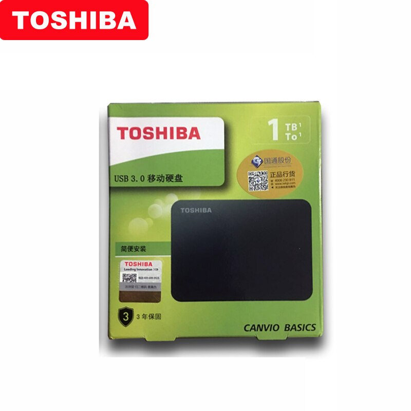 TOSHIBA CANVIO BASICS ulkoinen kiintolevy, USB 3.0, musta, 2.5"