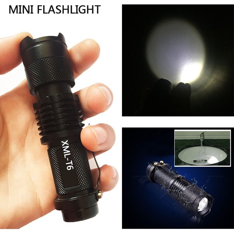 Cree XR-E T6 5-Mode LED taskulamppu, 4000LM