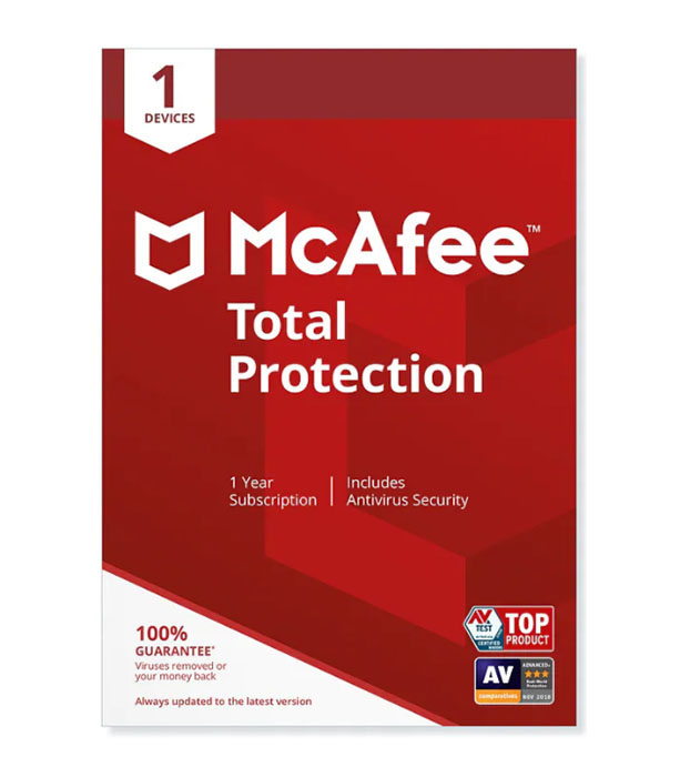 McAfee Total Protection 1 vuosi 1 laite, sähköinen lisenssi