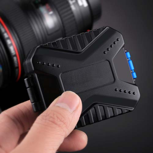 11 in 1 muistikorttikotelo SIM-, XQD-, CF-, TF- ja SD-korteille