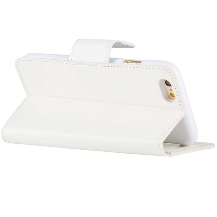 iPhone 6 / 6s käännettävä suojakotelo lompakolla (Valkoinen)