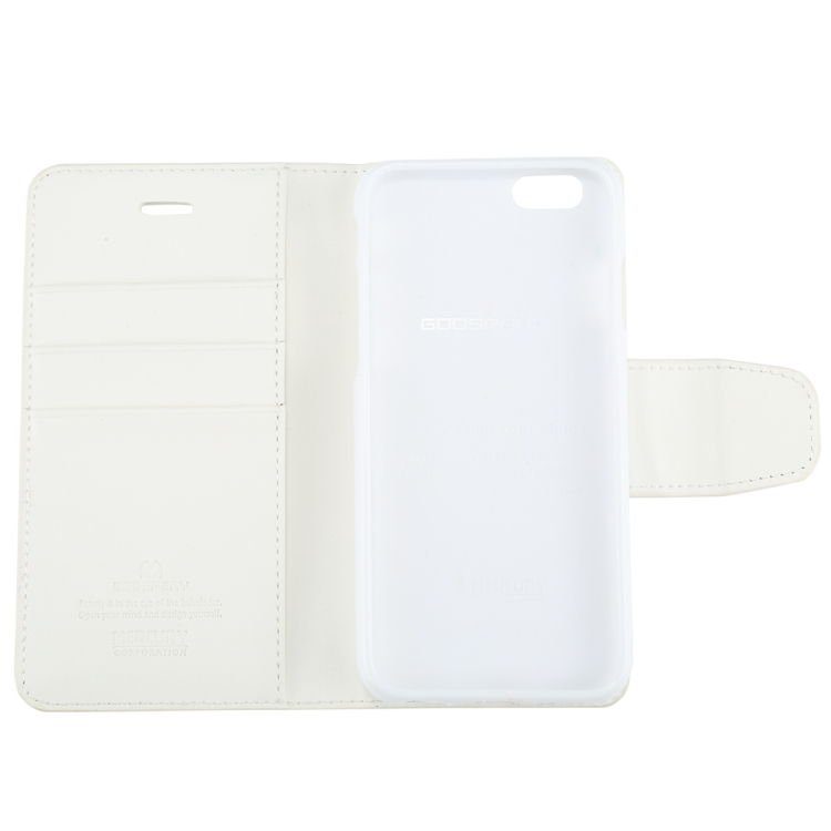 iPhone 6 / 6s käännettävä suojakotelo lompakolla (Valkoinen)