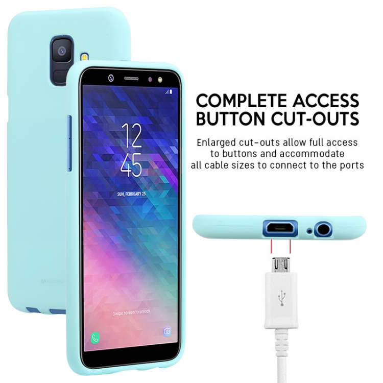 Samsung Galaxy A6 2018 pehmeä TPU-suojakotelo (Mintunvihreä)