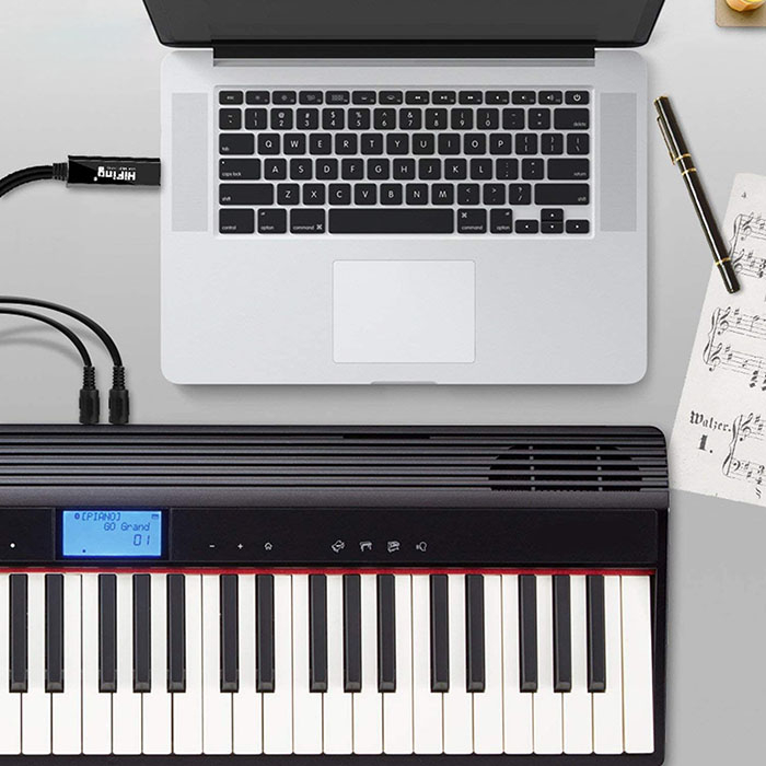 USB MIDI-sovitin musiikkiyksikköjen liitäntään