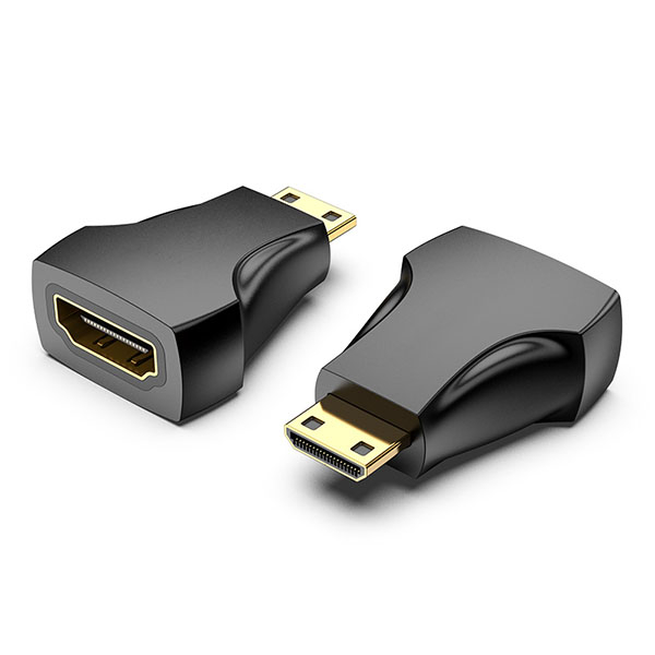 Mini HDMI uros - HDMI naaras adapteri