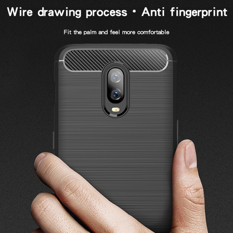 OnePlus 6T hiilikuitu suojakuori (Musta)