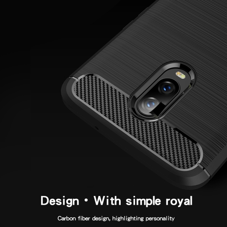 OnePlus 6T hiilikuitu suojakuori (Musta)