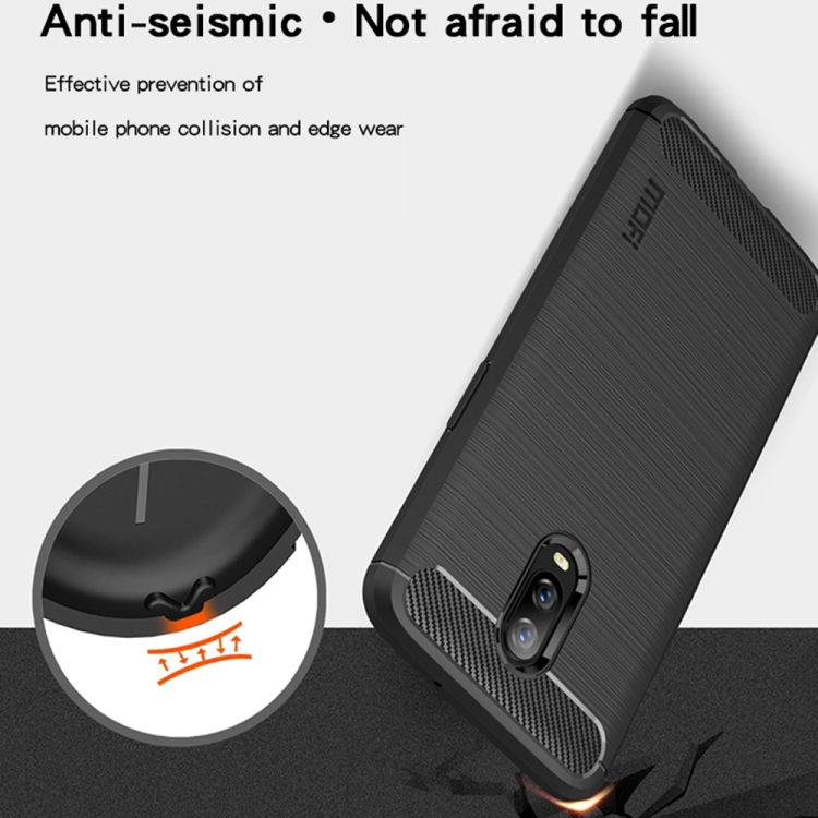 OnePlus 6T hiilikuitu suojakuori (Musta)