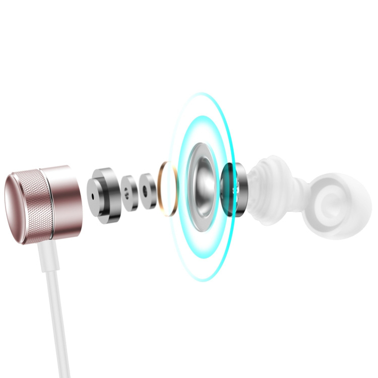 In-Ear stereo nappikuulokkeet, valkoinen/ ruusukulta