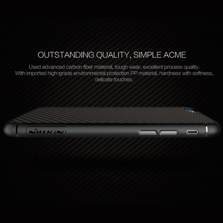 iPhone 6 Plus / 6s Plus suojakuori, harjattu hiilikuitu (Musta)