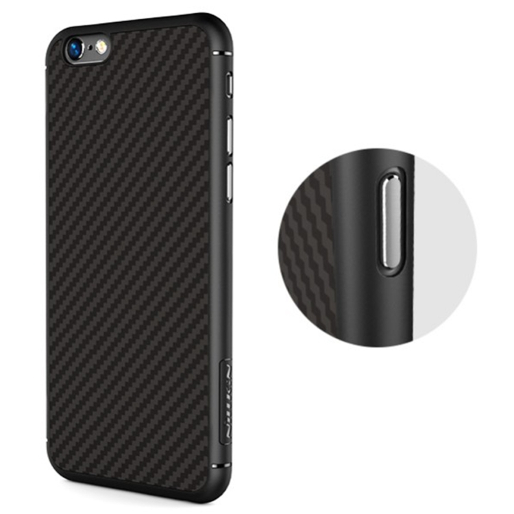 iPhone 6 Plus / 6s Plus suojakuori, harjattu hiilikuitu (Musta)