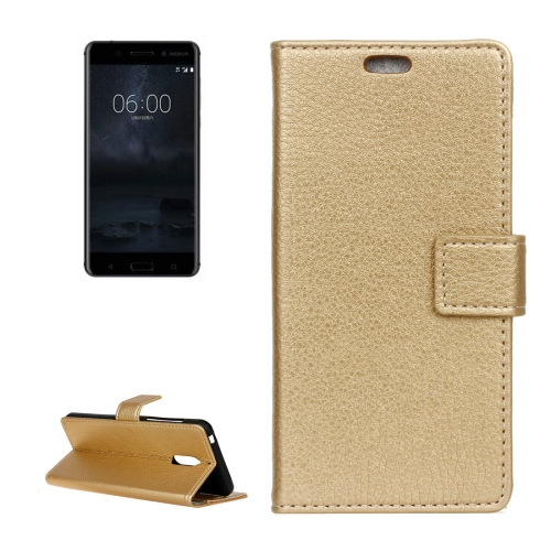 Nokia 6 lompakkokotelo (kulta)