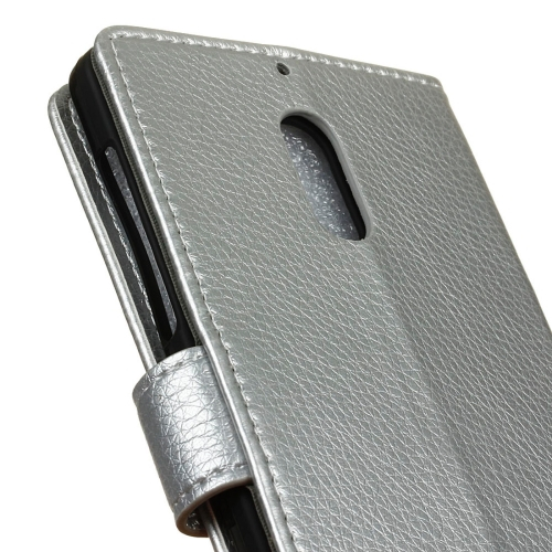 Nokia 6 lompakkokotelo (hopea)