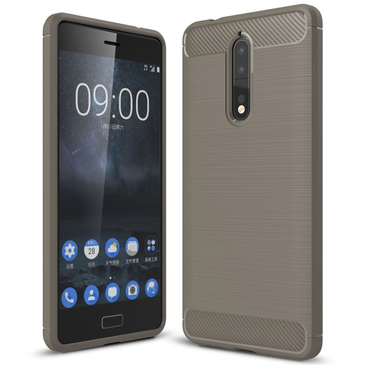 Nokia 8 hiilikuitu suojakuori (harmaa)