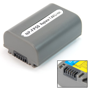 Sony NP-FP50 / NP-FH50 yhteensopiva akku 1250 mah