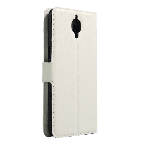 OnePlus 3, 3T nahkainen suojakotelo, valkoinen