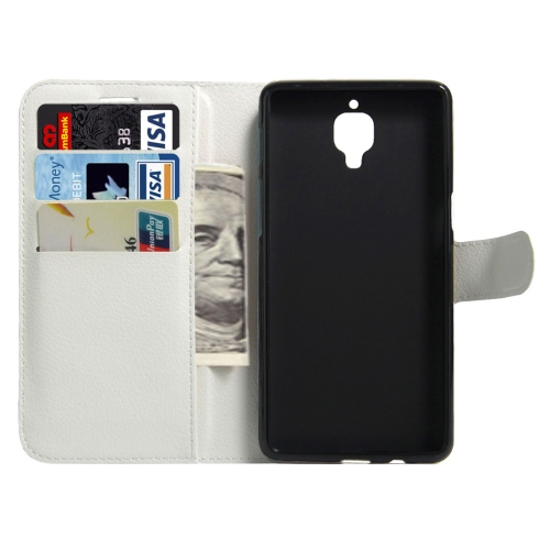 OnePlus 3, 3T nahkainen suojakotelo, valkoinen