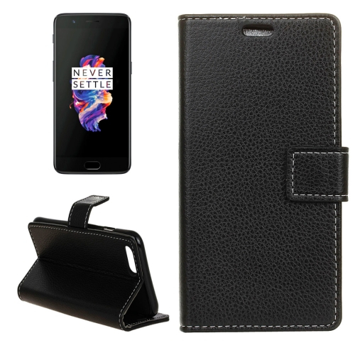 OnePlus 5 lompakkokotelo (musta)