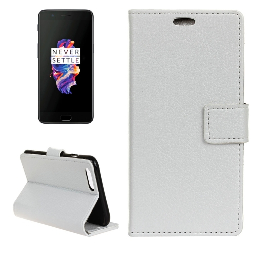 OnePlus 5 lompakkokotelo (valkoinen)