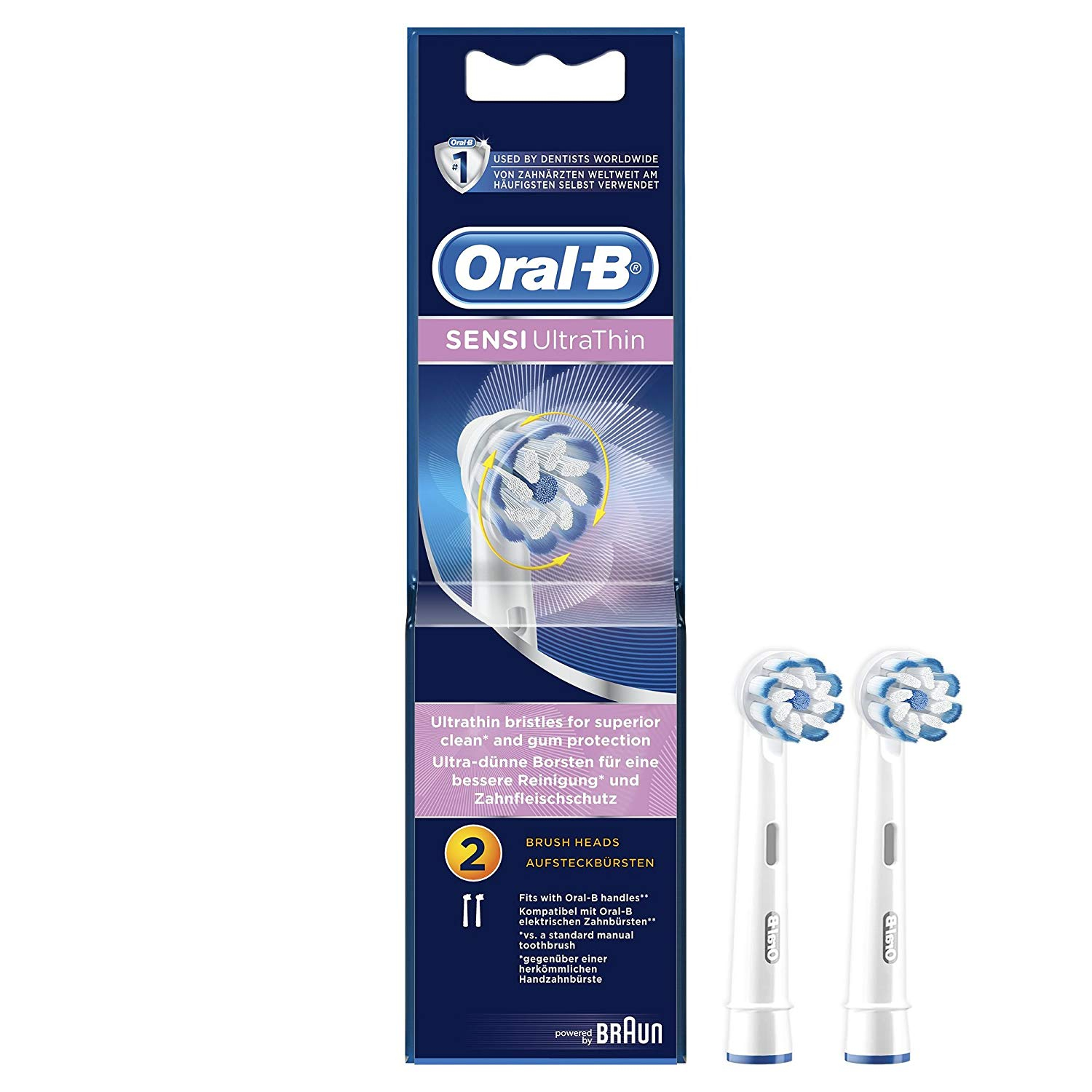 Oral-B Sensi UltraThin vaihtoharjat, 2 kpl/pkt