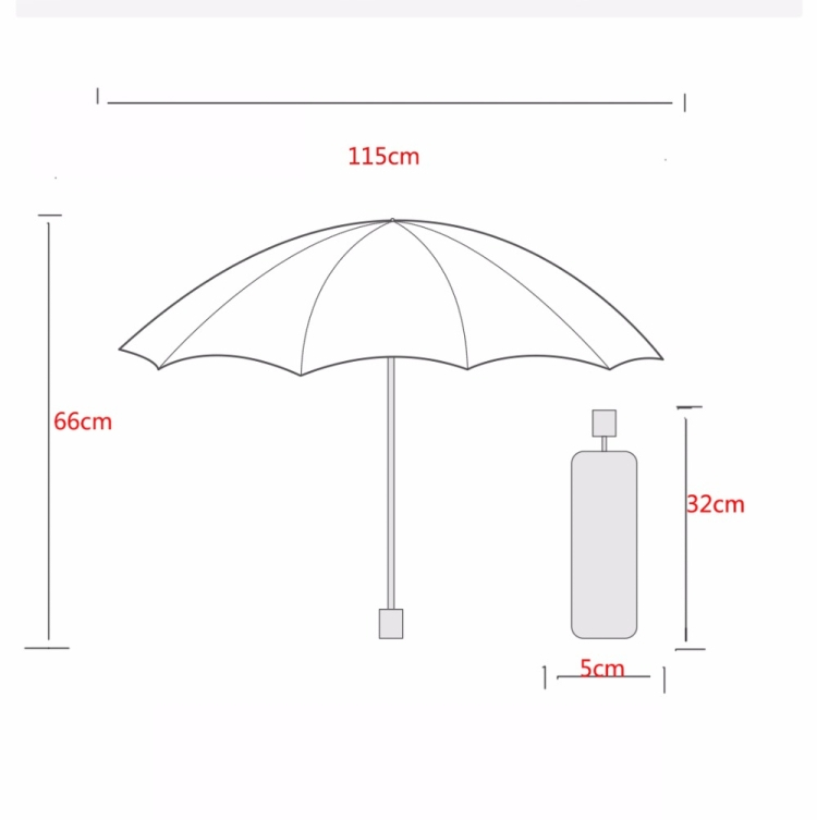 Xiaomi iso sateenvarjo (Harmaa)