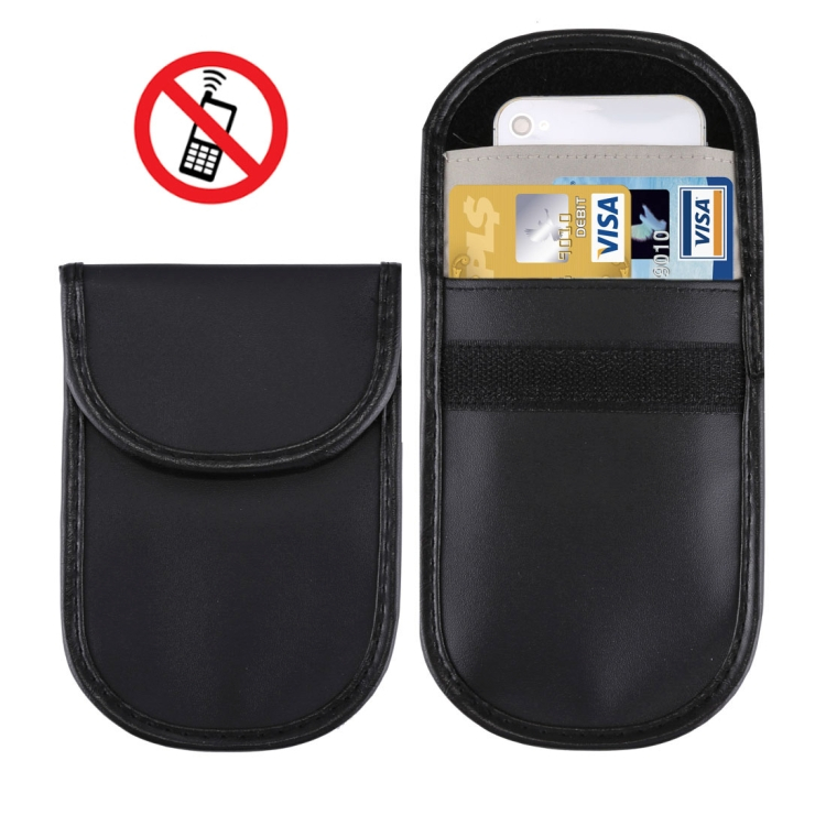 Säteilynestopussi / signaalinestopussi matkapuhelimelle (musta)