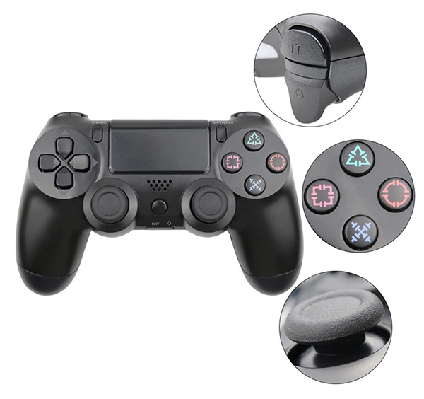 PS4 yhteensopiva langaton peliohjain, musta