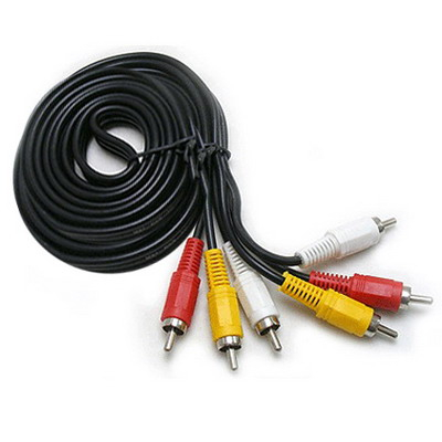 Komposiittivideokaapeli, 3xRCA uros - uros, 10m