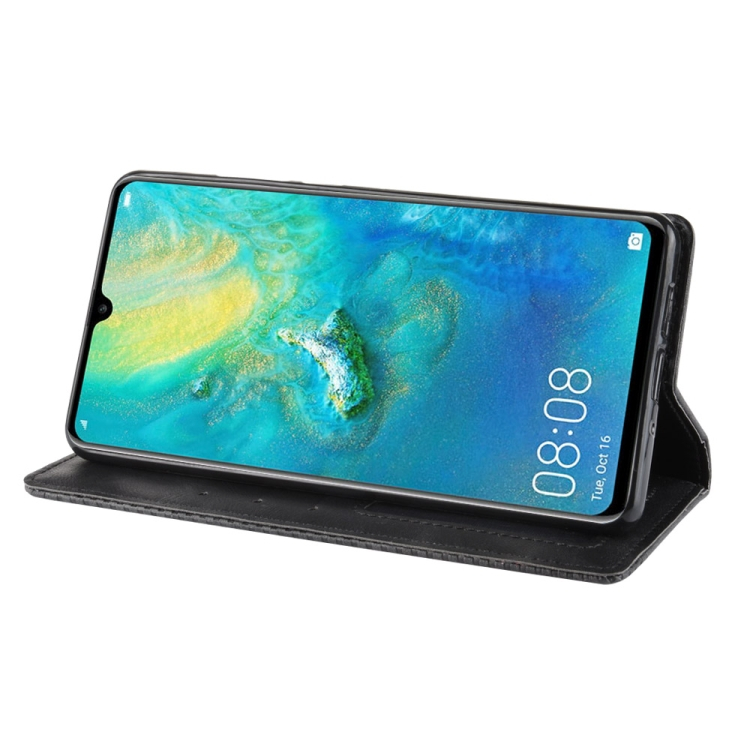 Huawei P30 Pro nahkainen suojakotelo (musta)