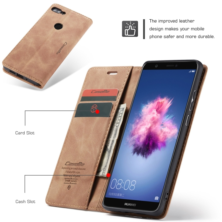 Nahkakotelo Huawei P Smart (2017) / Honor 9 Lite (ruskea)