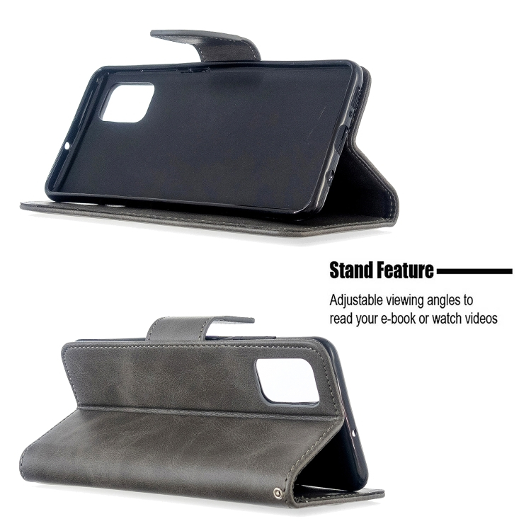 Samsung Galaxy A51 nahkakotelo (Harmaa)