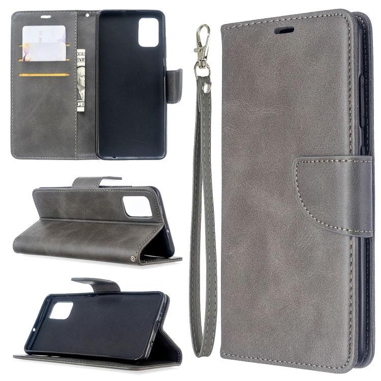 Samsung Galaxy A51 nahkakotelo (Harmaa)