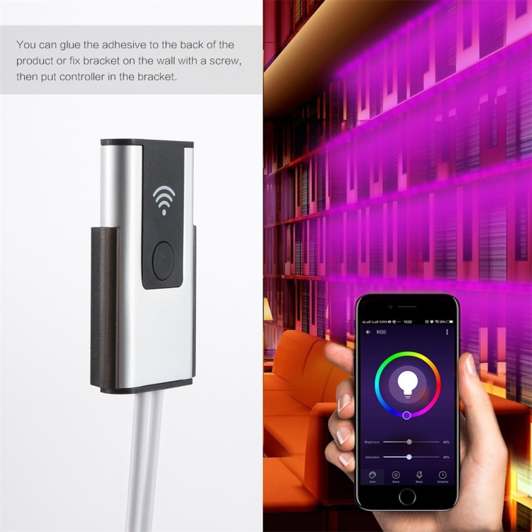 RGB LED-nauhavalot älykkäällä ohjaimella, Alexa- ja Google Home-yhteensopivuus