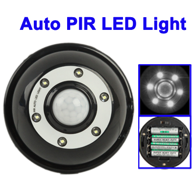 Liikkeen tunnistava 6 LED lamppu