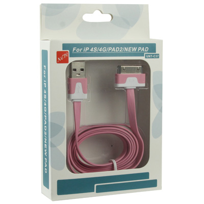 iPod, iPhone, ipad USB kaapeli - vaaleanpunainen