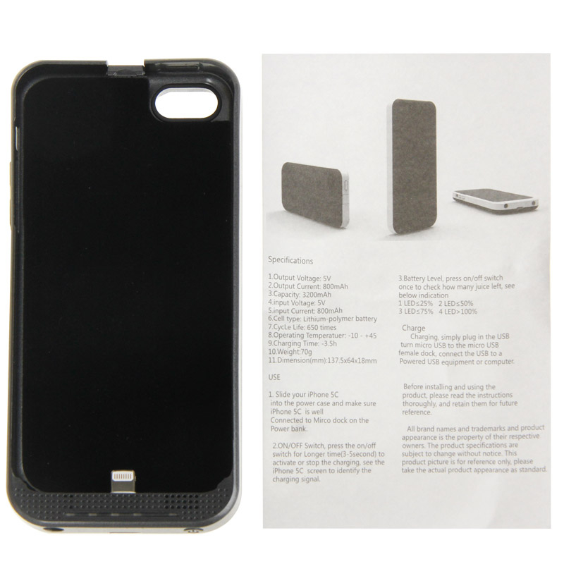 iPhone 5C lisäakku 2800mAh