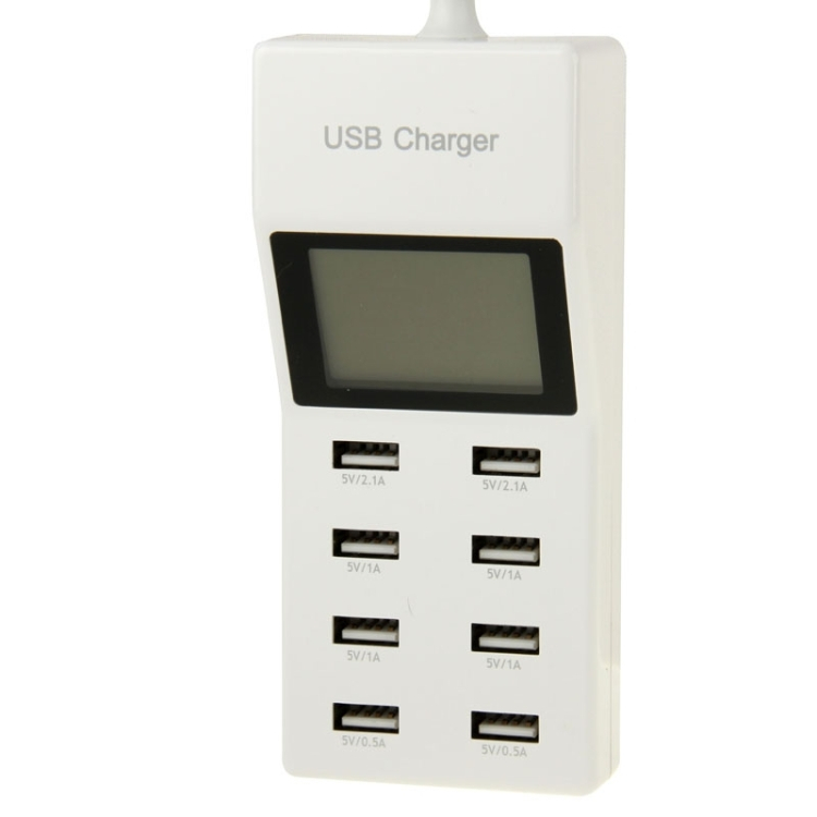 8 - Portinen USB virta-adapteri LCD näytöllä