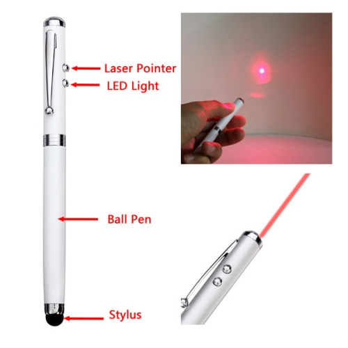 4-in-1 LED, Laser, Mustekynä, Stylus