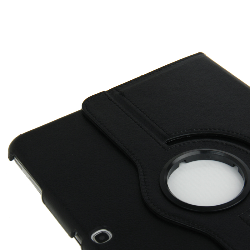 Musta 360 astetta kääntyvä nahkasuojus Samsung Galaxy Tab 3 (10.1)