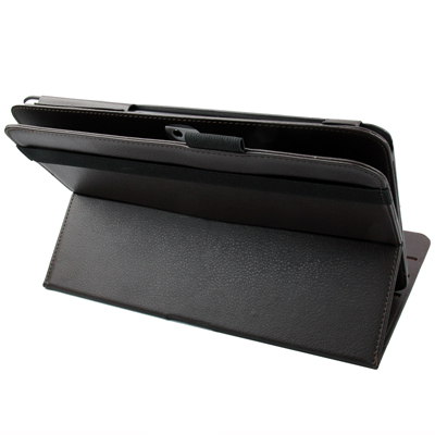 Musta kääntyvä nahkasuojus Samsung Galaxy Note (10.1) / N8000 / N8010