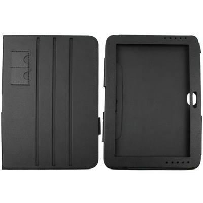 Musta kääntyvä nahkasuojus Samsung Galaxy Note (10.1) / N8000 / N8010