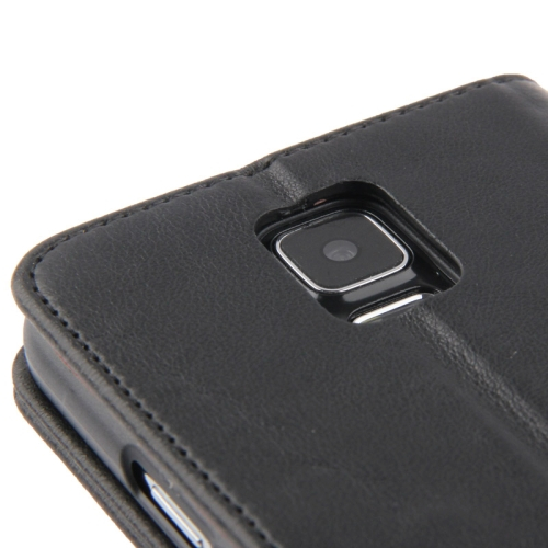 Nahkainen suojakotelo kortipaikalla Samsung Galaxy S5 / G900 (musta)