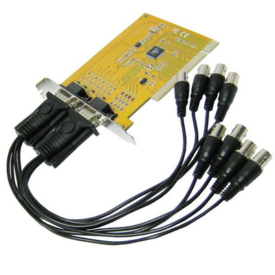 Digitaalinen videovalvontakortti PCI, 2x 4 BNC porttia 