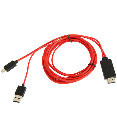 MHL microUSB HDMI sovitin, 2m
